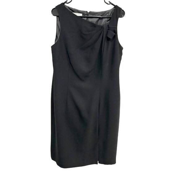 Evan-Picone Womens Black Sleeveless Knee-Length Dress Size 14 - Picture 1 of 10